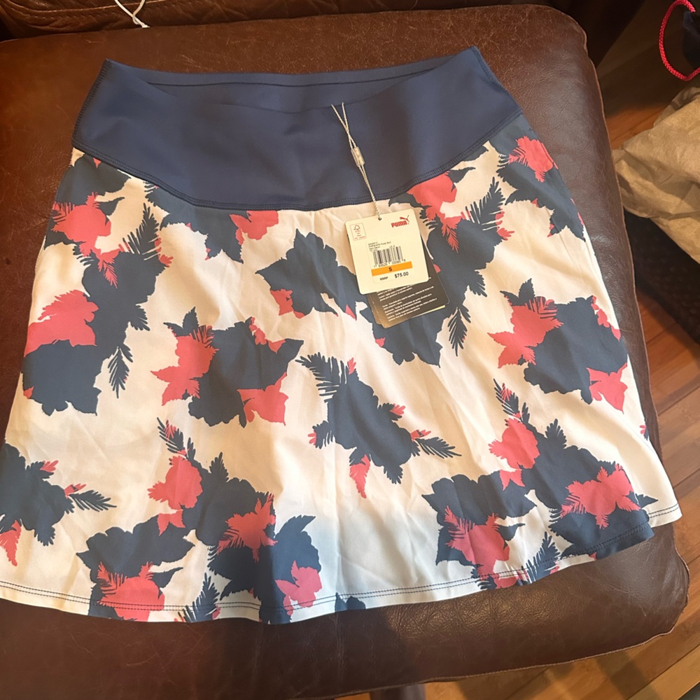 Puma Floral Print Skirt with Pink and Blue Accents
